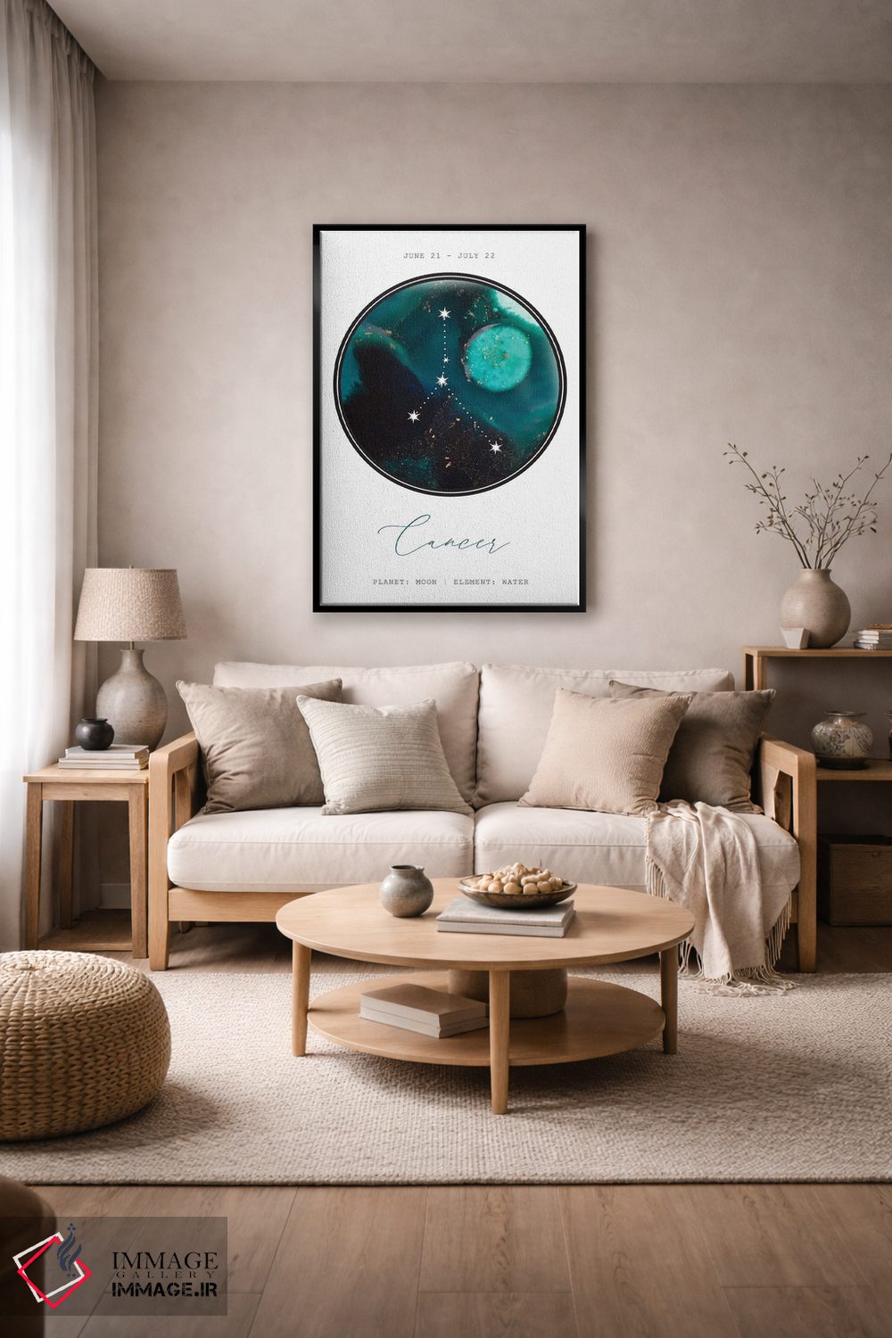 تابلو دکوراتیو صورت فلکی سرطان اثر نائومی دیویس - D4B