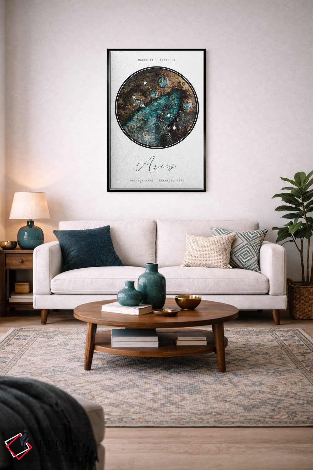 تابلو دکوراتیو صورت فلکی حمل اثر نائومی دیویس - D3B