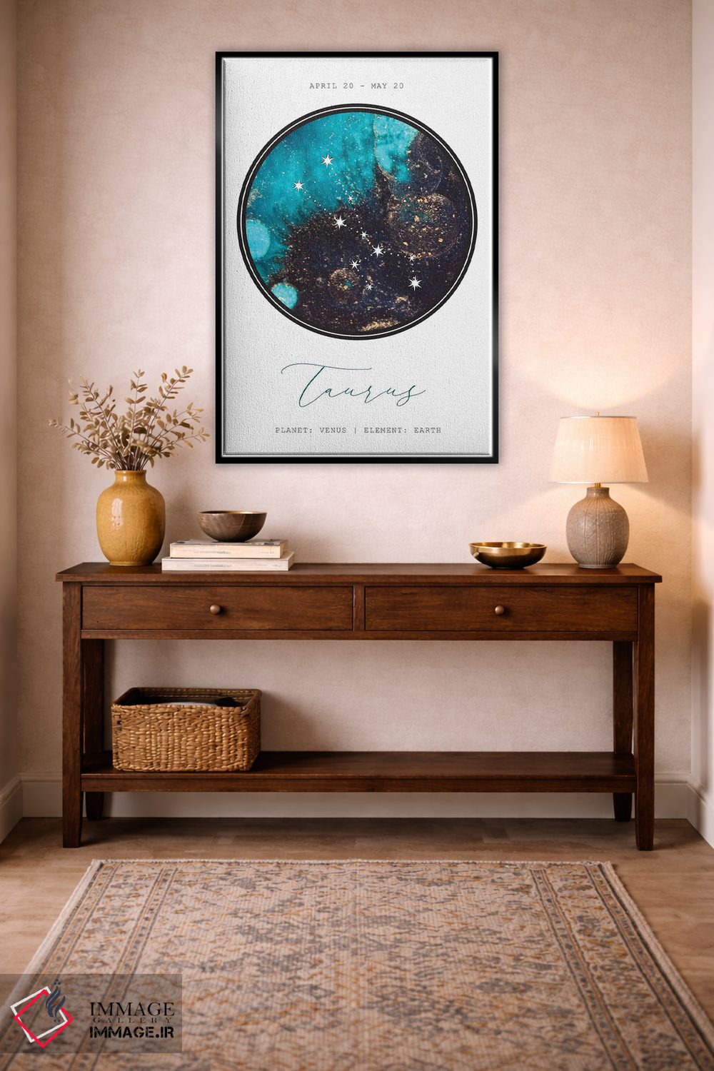 تابلو دکوراتیو صورت فلکی ثور اثر نائومی دیویس - D5B