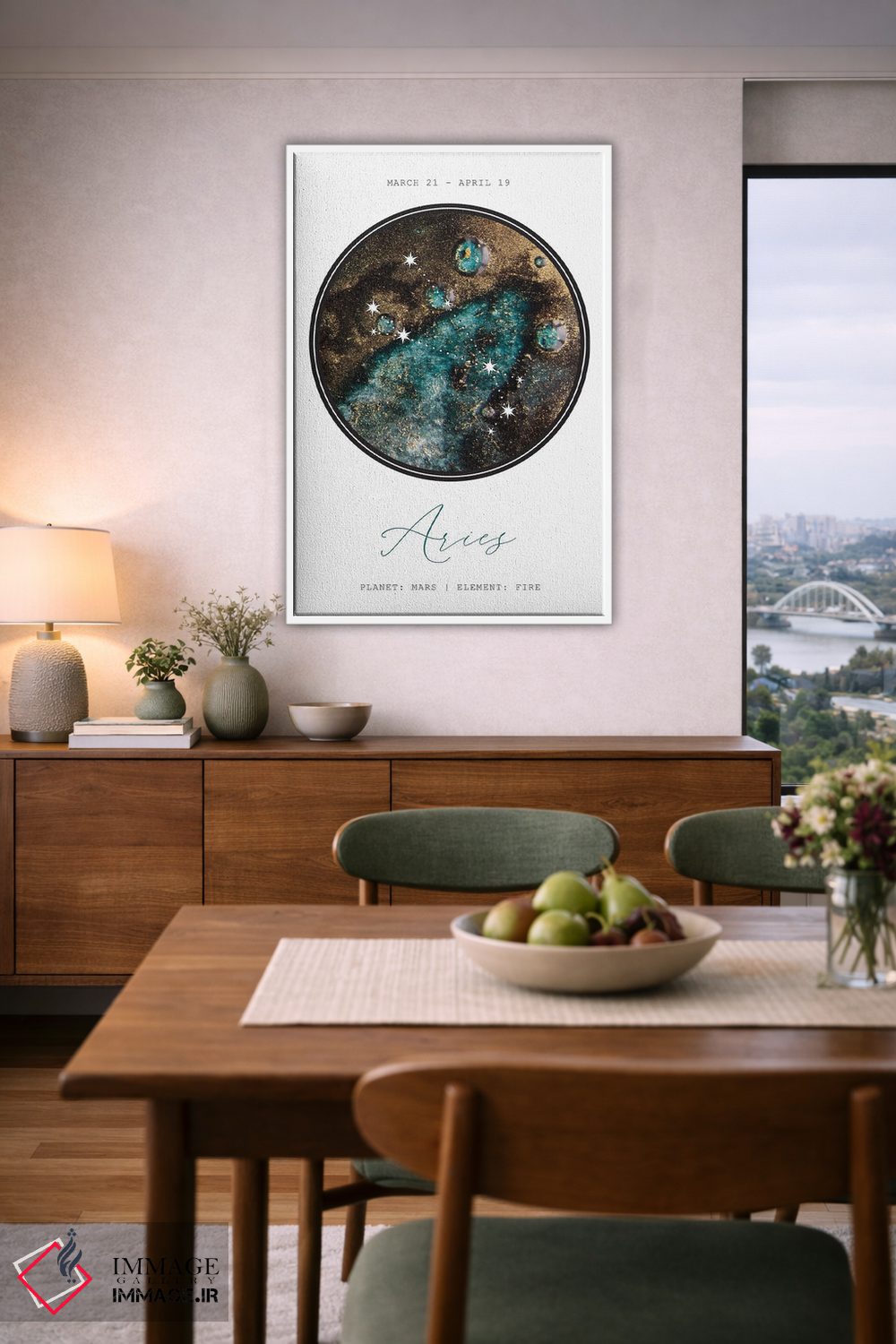 تابلو دکوراتیو صورت فلکی حمل اثر نائومی دیویس - D5W