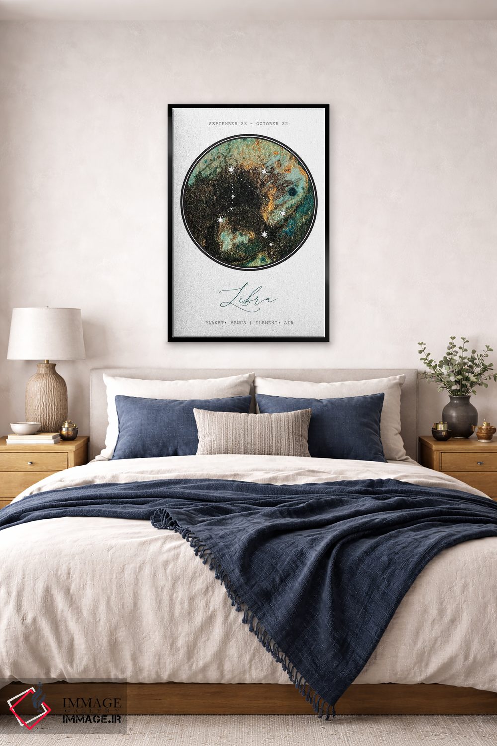 تابلو دکوراتیو صورت فلکی میزان اثر نائومی دیویس - D5B