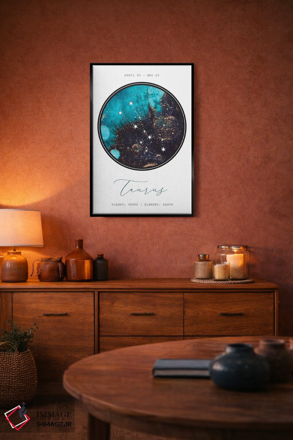 تابلو دکوراتیو صورت فلکی ثور اثر نائومی دیویس - D6B