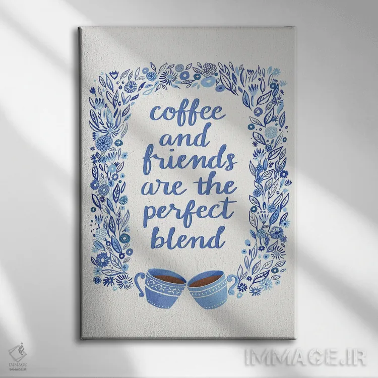 تابلو دکوراتیو آشپزخانه آبی خانه ۵ اثر نانسی مک کنزی - نمای روبهرو روی دیوار