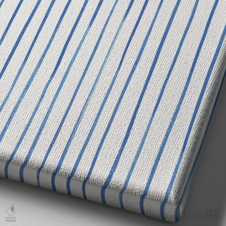 تابلو انتزاعی آشپزخانه آبی خانه ۲ اثر نانسی مک کنزی - نمای نزدیک بافت بوم