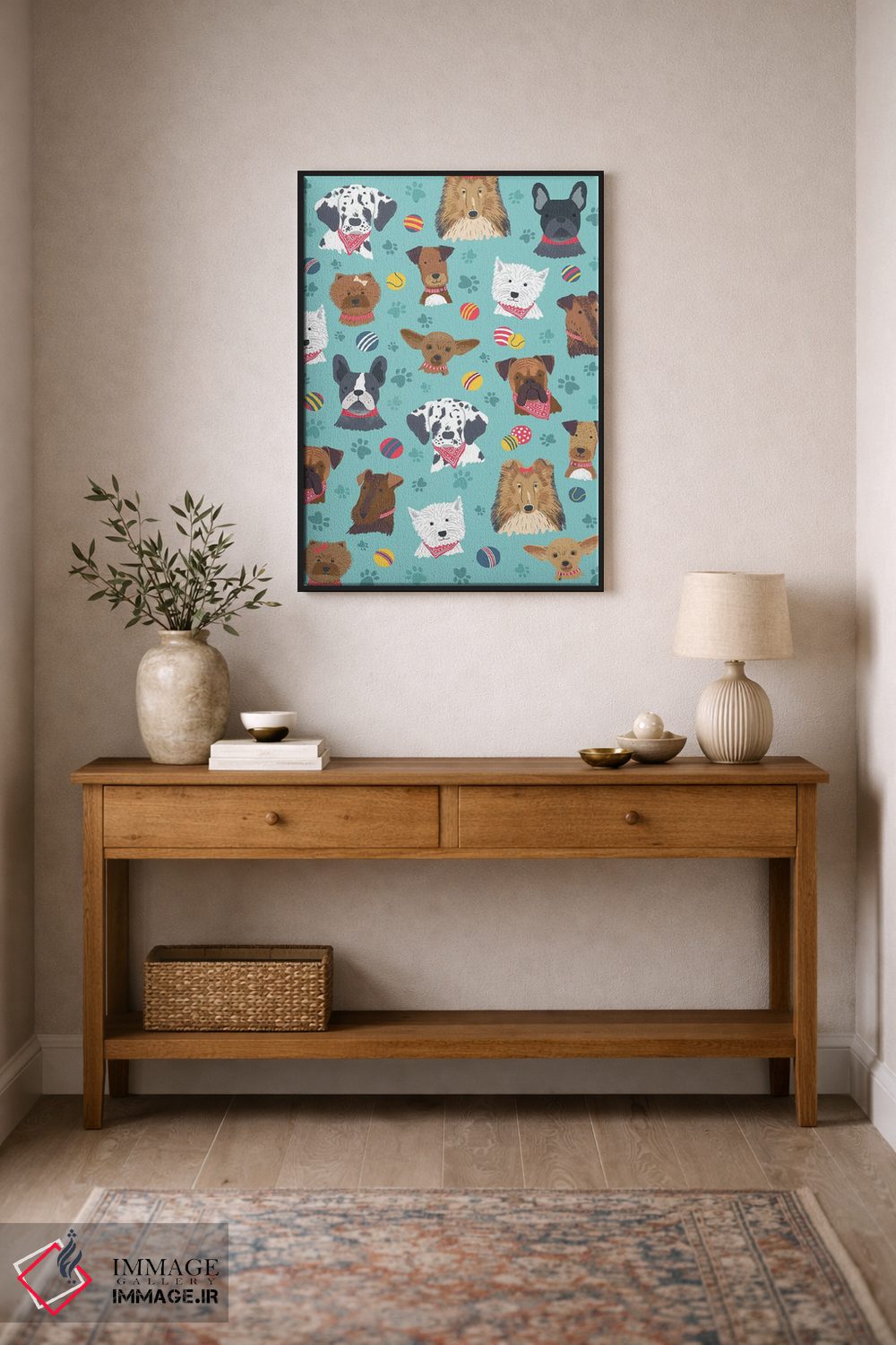 تابلو دکوراتیو سگ و استخوان روزمره ۲ اثر نانسی مک کنزی - D2B