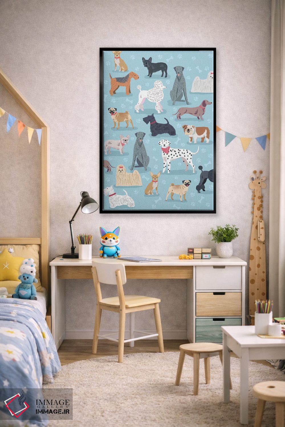 تابلو دکوراتیو سگ و استخوان روزمره ۱ اثر نانسی مک کنزی - D1B