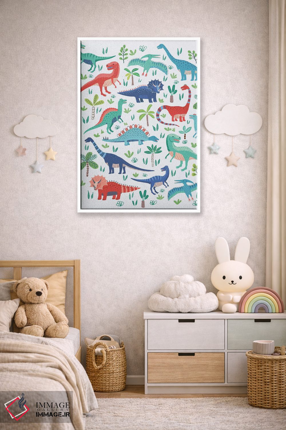 تابلو دکوراتیو بازی دایناسوری ۱ اثر نانسی مک کنزی - D4W