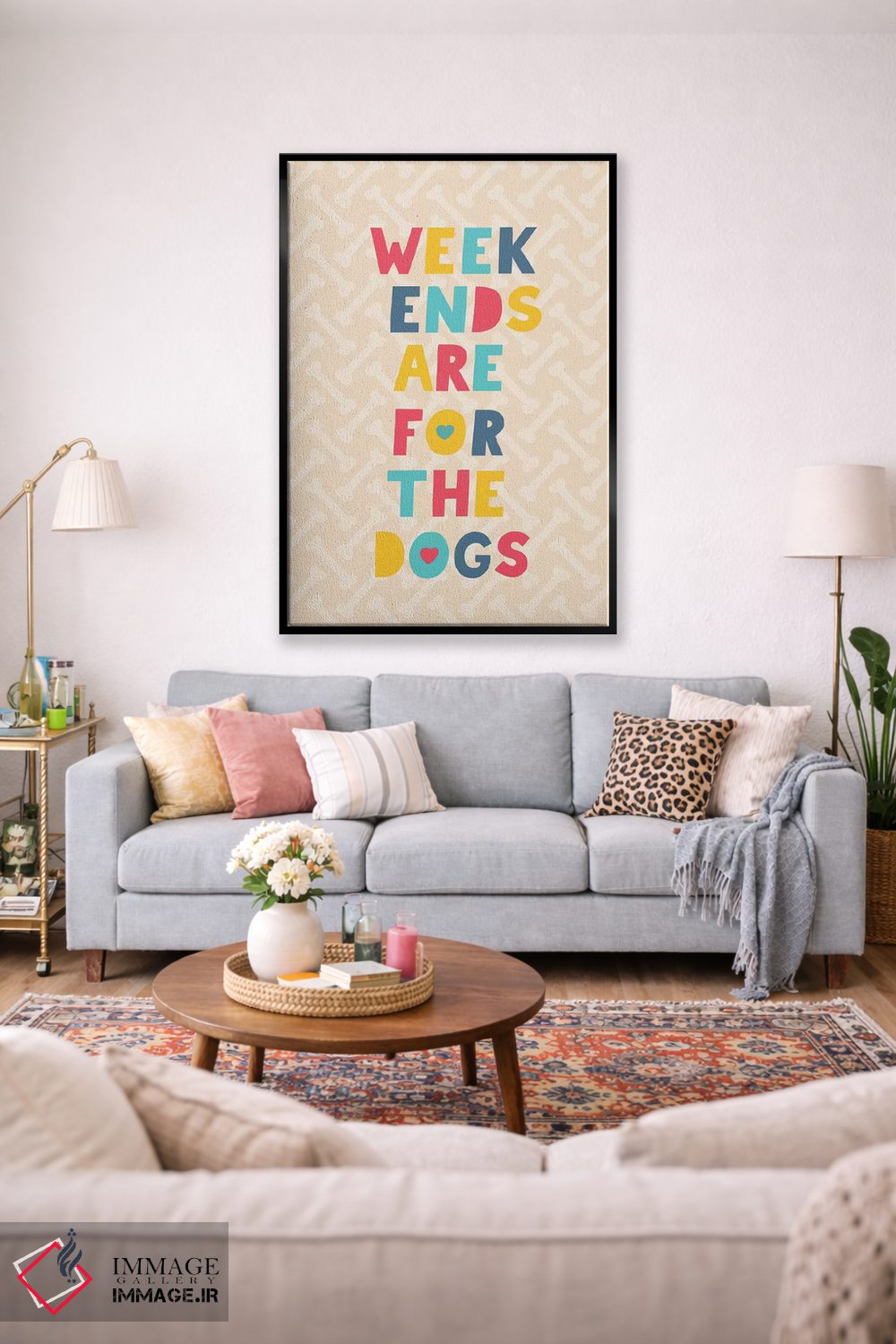 تابلو دکوراتیو سگ و استخوان روزمره ۴ اثر نانسی مک کنزی - D1B