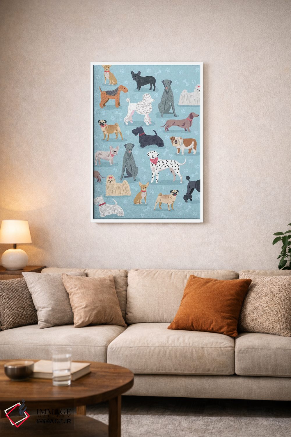 تابلو دکوراتیو سگ و استخوان روزمره ۱ اثر نانسی مک کنزی - D3W