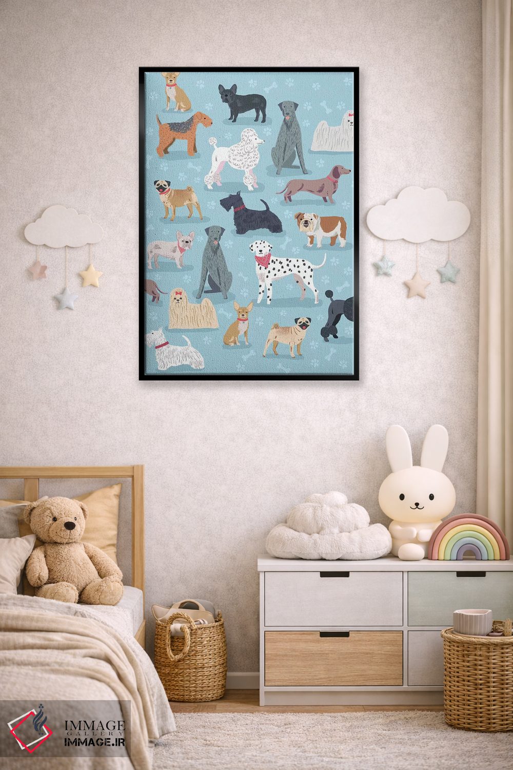 تابلو دکوراتیو سگ و استخوان روزمره ۱ اثر نانسی مک کنزی - D5B