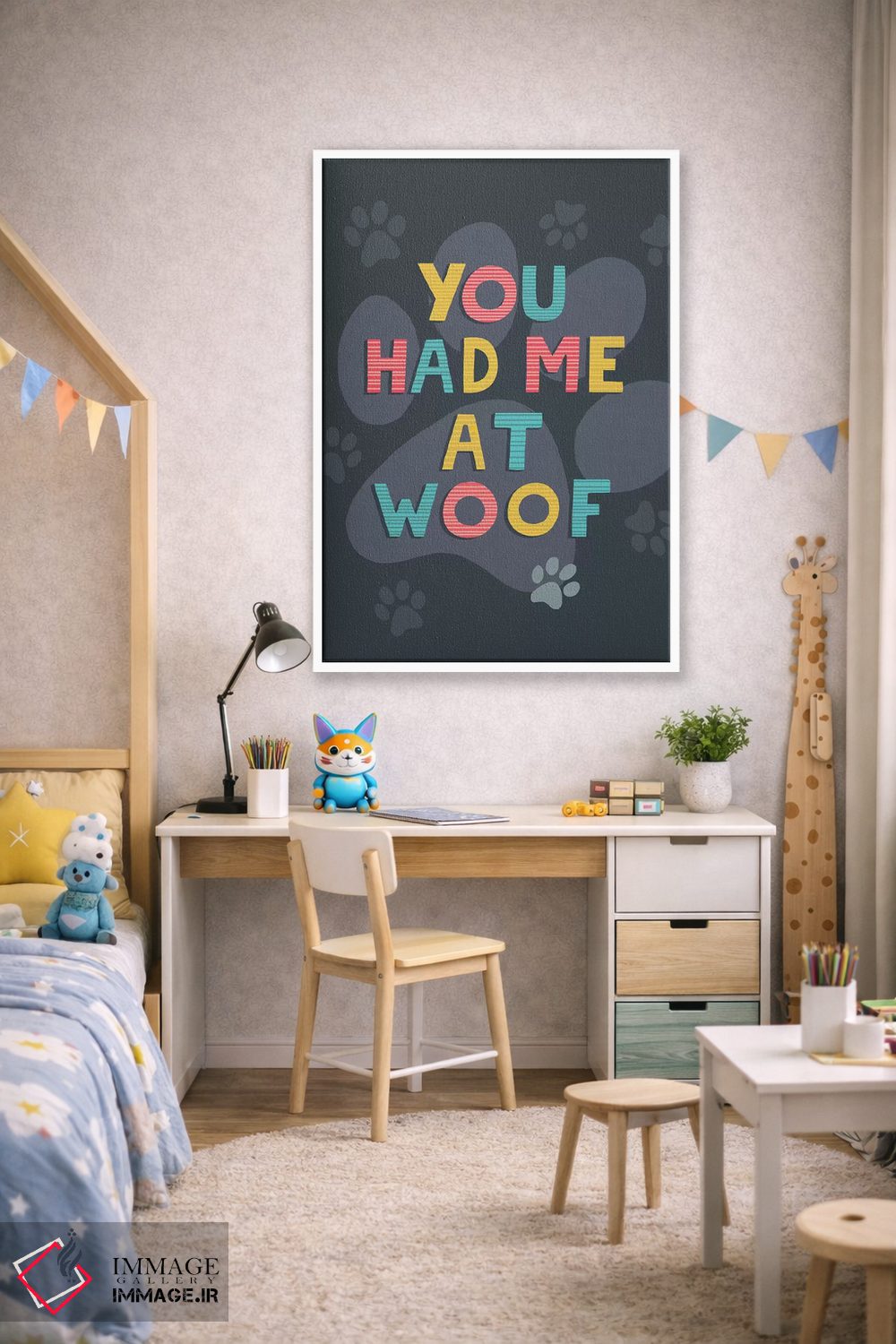 تابلو دکوراتیو سگ و استخوان روزمره ۳ اثر نانسی مک کنزی - D1W