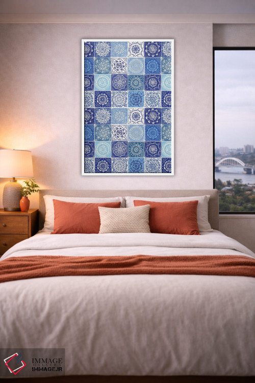 تابلو انتزاعی آشپزخانه آبی خانه ۱ اثر نانسی مک کنزی - D4W