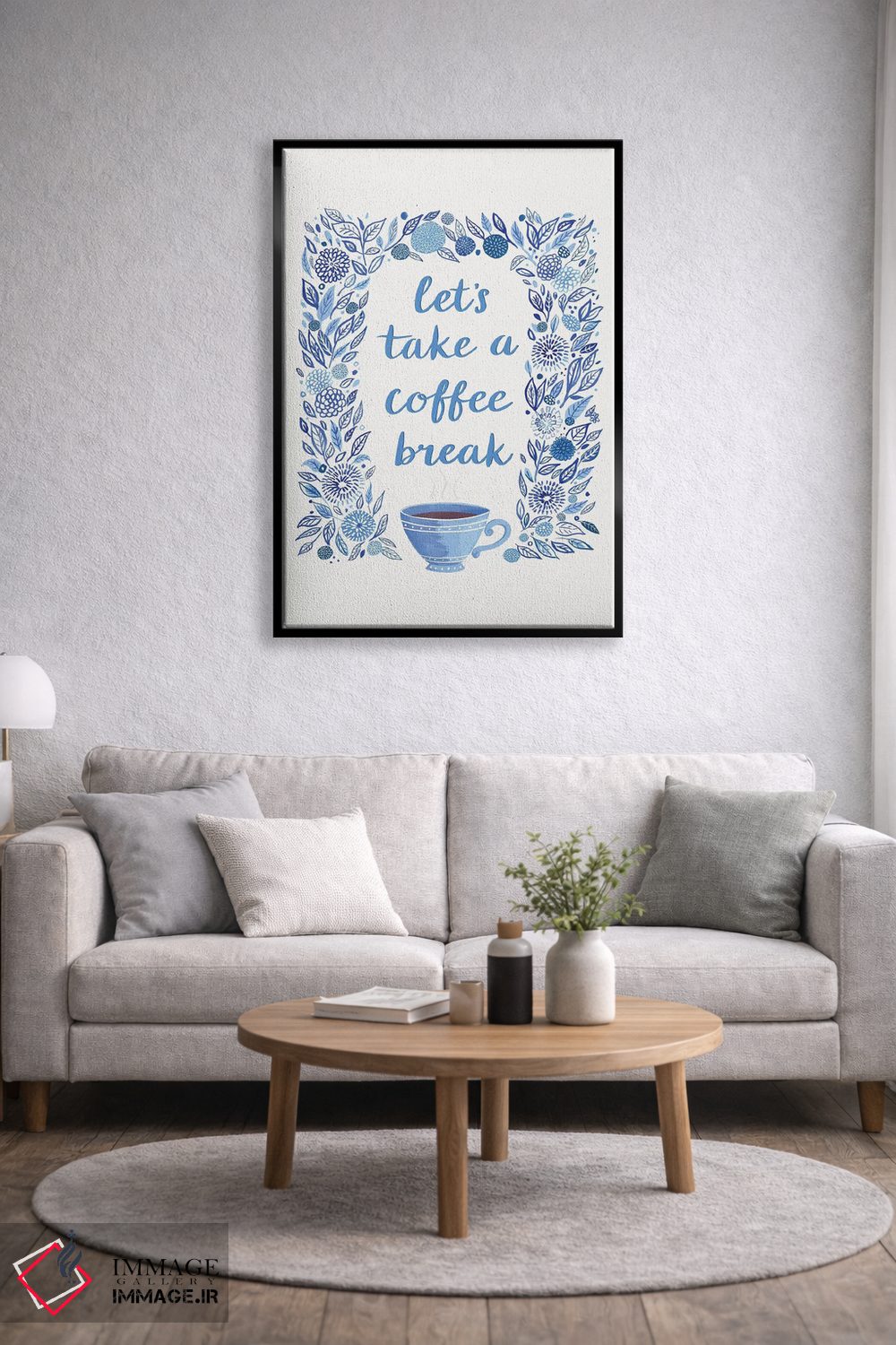 تابلو دکوراتیو آشپزخانه آبی خانه ۴ اثر نانسی مک کنزی - D2B