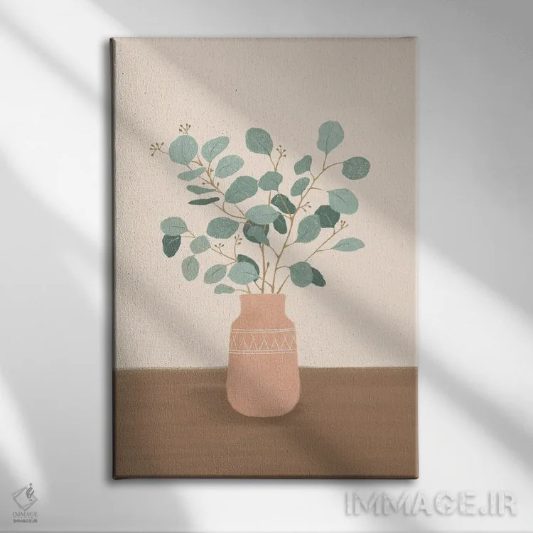 تابلو دکوراتیو برگ های خشک یک اثر نانسی مک کنزی - نمای روبهرو روی دیوار