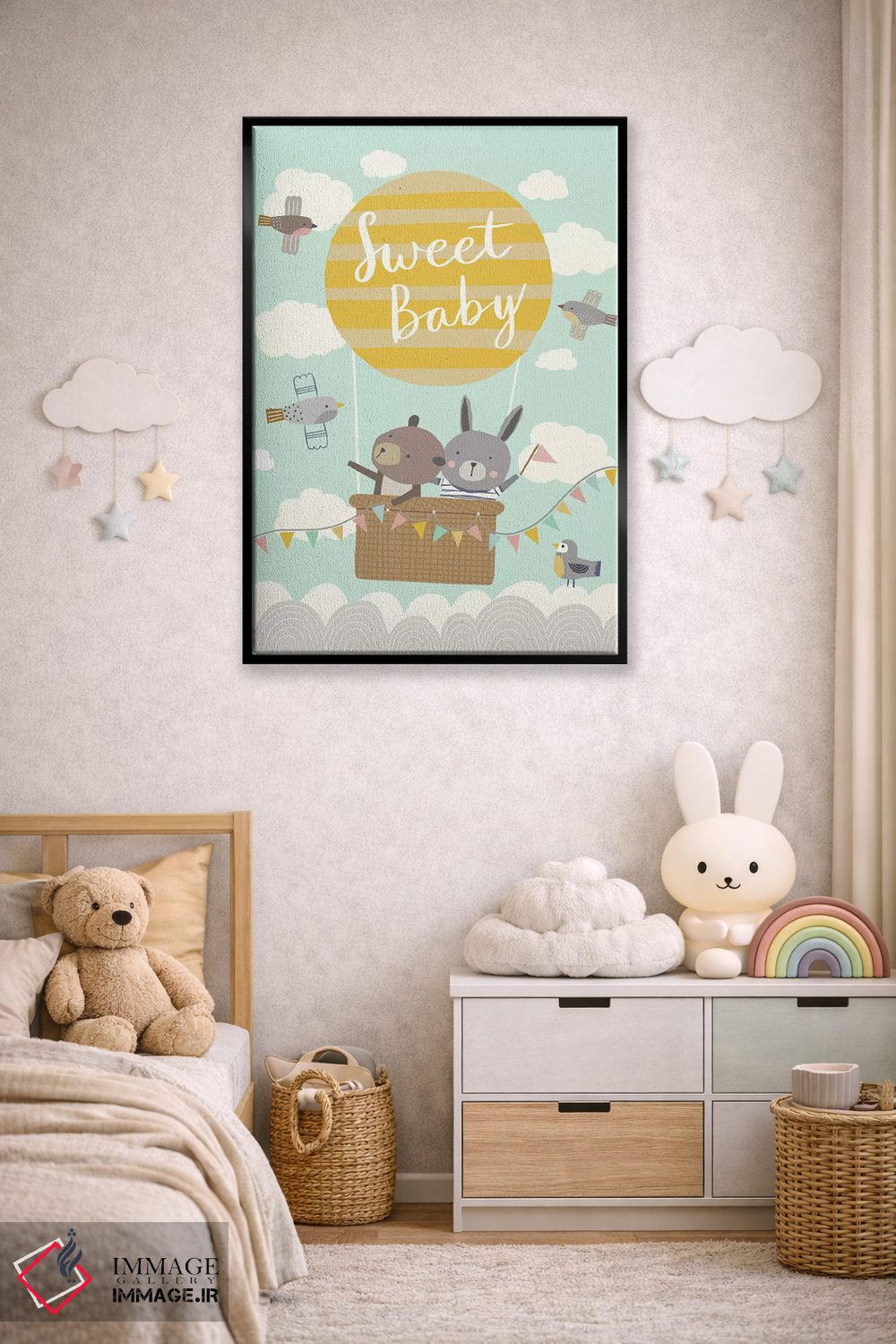 تابلو دکوراتیو ماجراجویی بادکنکی کودکانه ۳ اثر نانسی مک کنزی - D6B