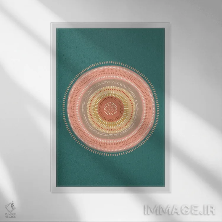 تابلو دکوراتیو بیابان بوهو اثر نانسی مک کنزی - نمای قابدار سفید