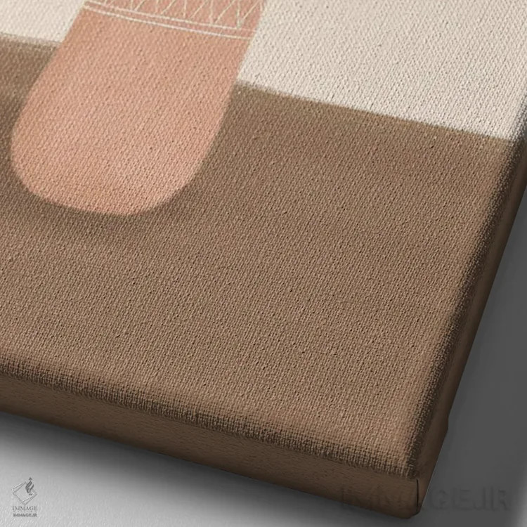 تابلو دکوراتیو برگ های خشک یک اثر نانسی مک کنزی - نمای نزدیک بافت بوم