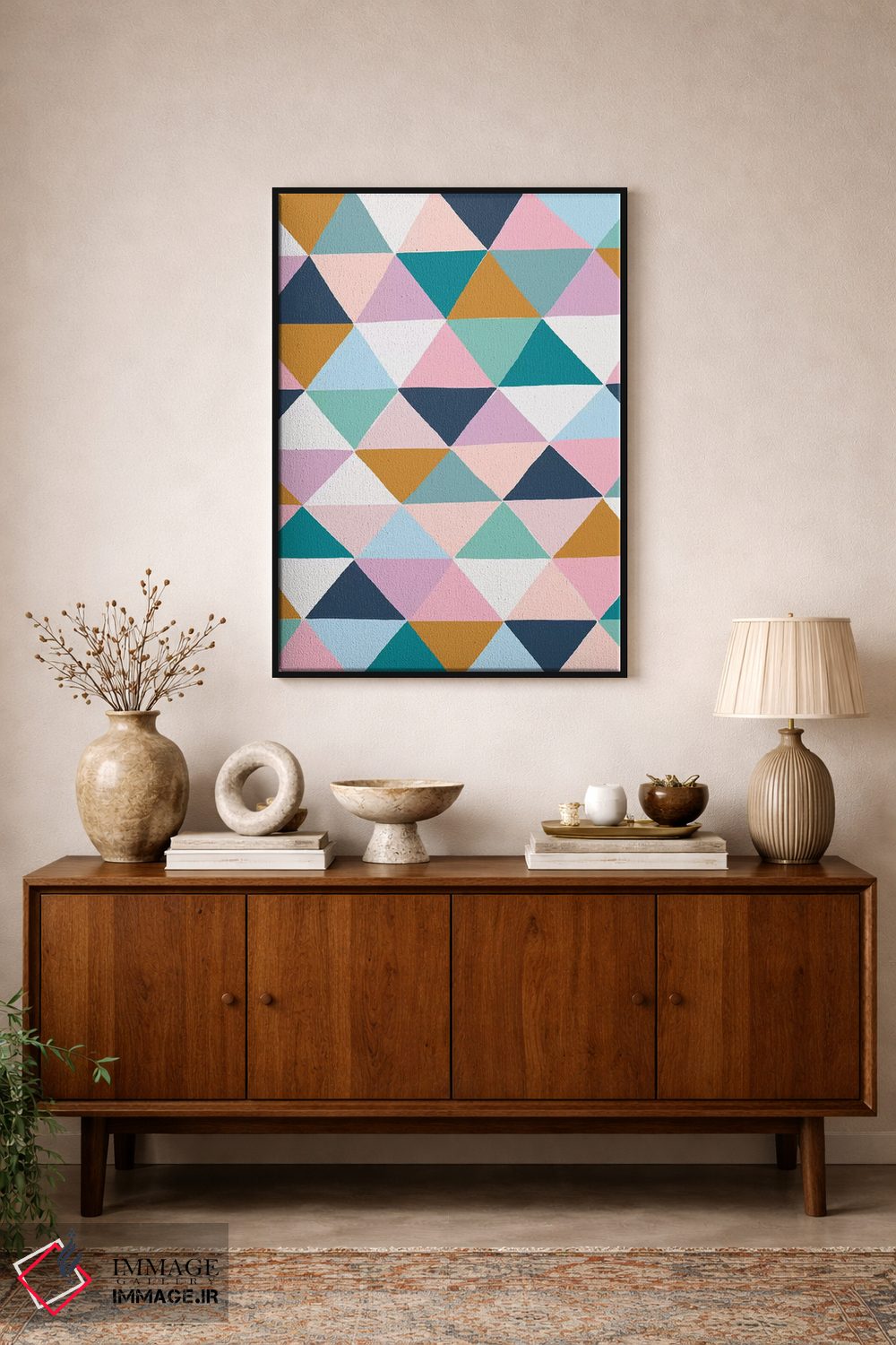 تابلو انتزاعی الماس های ملایم اثر نانسی مک کنزی - D2B