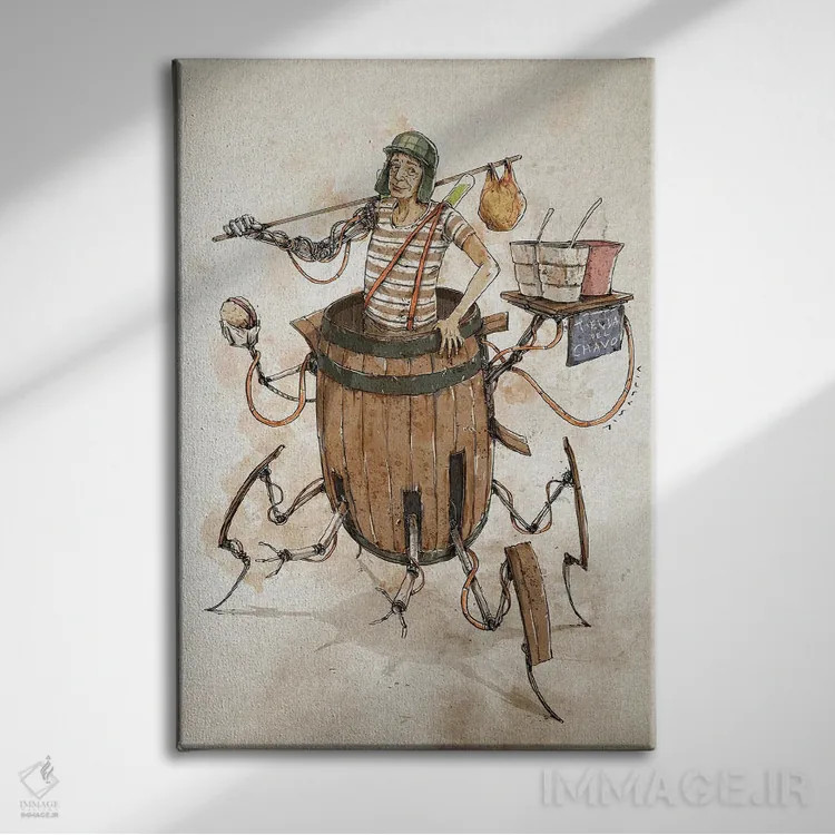 تابلو دکوراتیو چاوو زنگ زده اثر نیکو دی متیا - نمای روبهرو روی دیوار