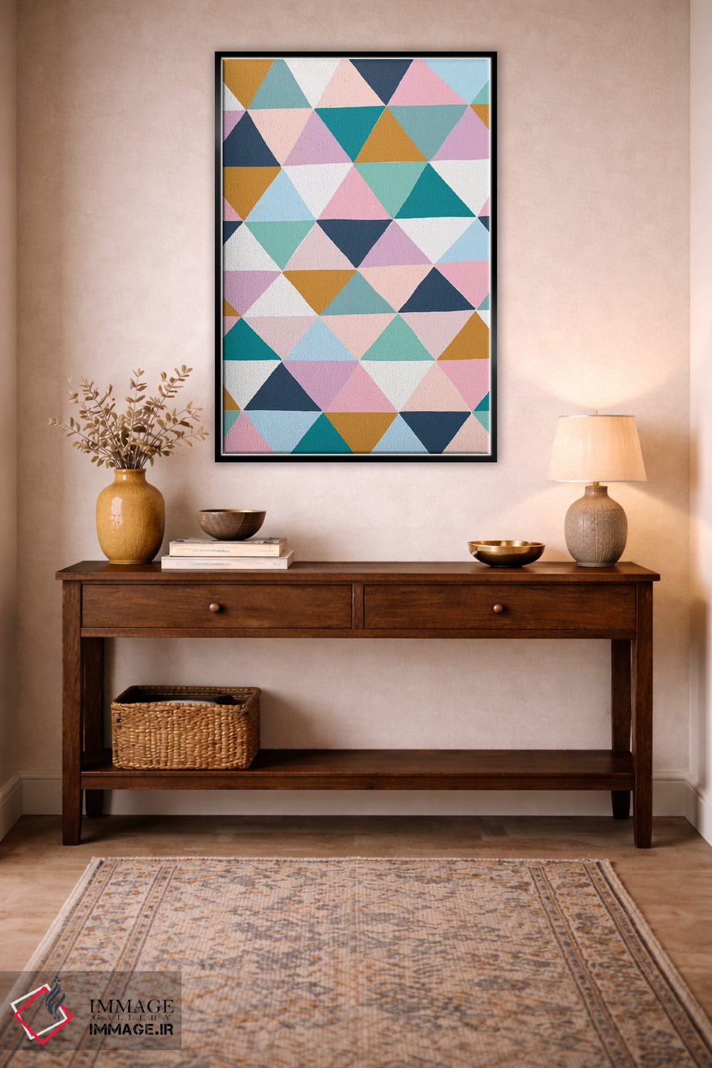 تابلو انتزاعی الماس های ملایم اثر نانسی مک کنزی - D4B