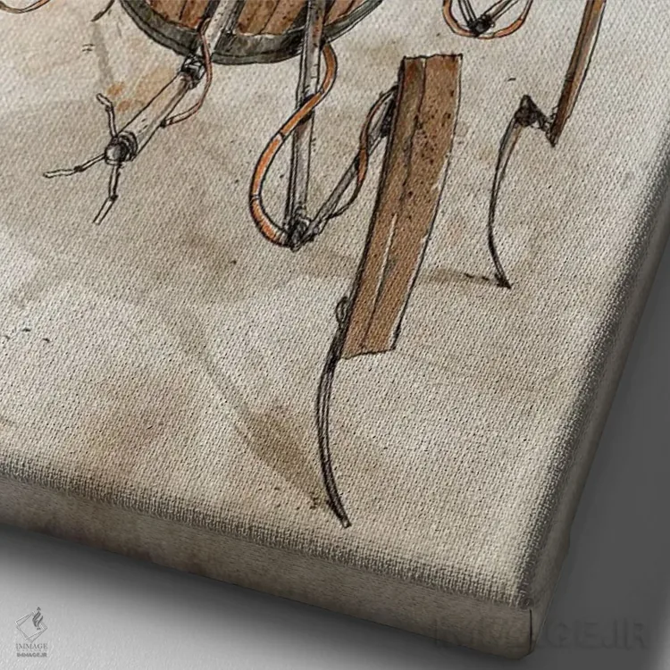 تابلو دکوراتیو چاوو زنگ زده اثر نیکو دی متیا - نمای نزدیک بافت بوم