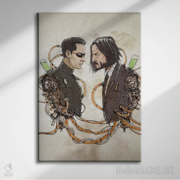 تابلو دکوراتیو دوپلوهای زنگ زده: نئو ویک اثر نیکو دی متیا - نمای روبهرو روی دیوار