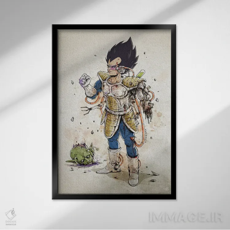 تابلو دکوراتیو وجیتا زنگ زده اثر نیکو دی متیا - نمای قابدار مشکی