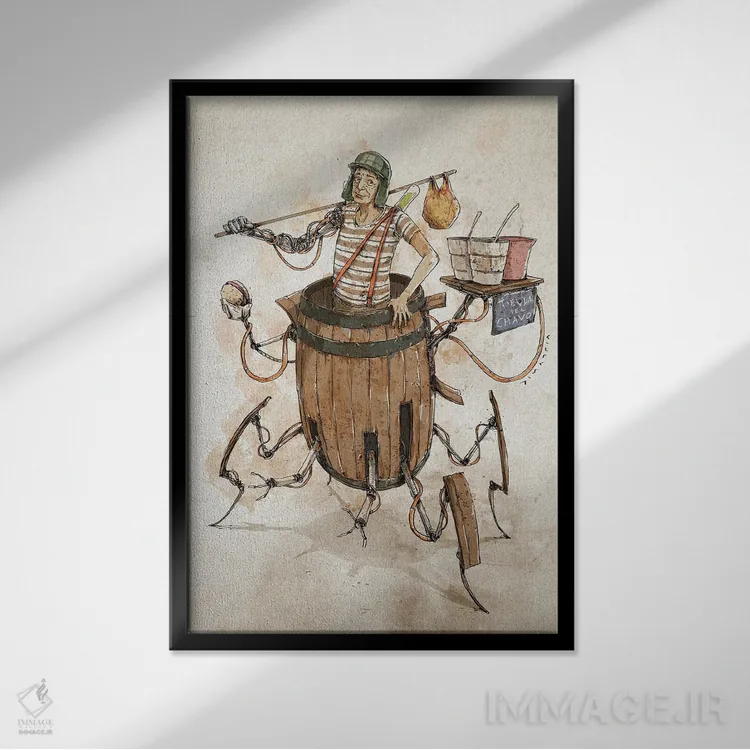 تابلو دکوراتیو چاوو زنگ زده اثر نیکو دی متیا - نمای قابدار مشکی