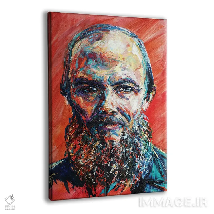 تابلو دکوراتیو فئودور داستایوفسکی اثر ناتاشا میلیوس - نمای پرسپکتیو محصول