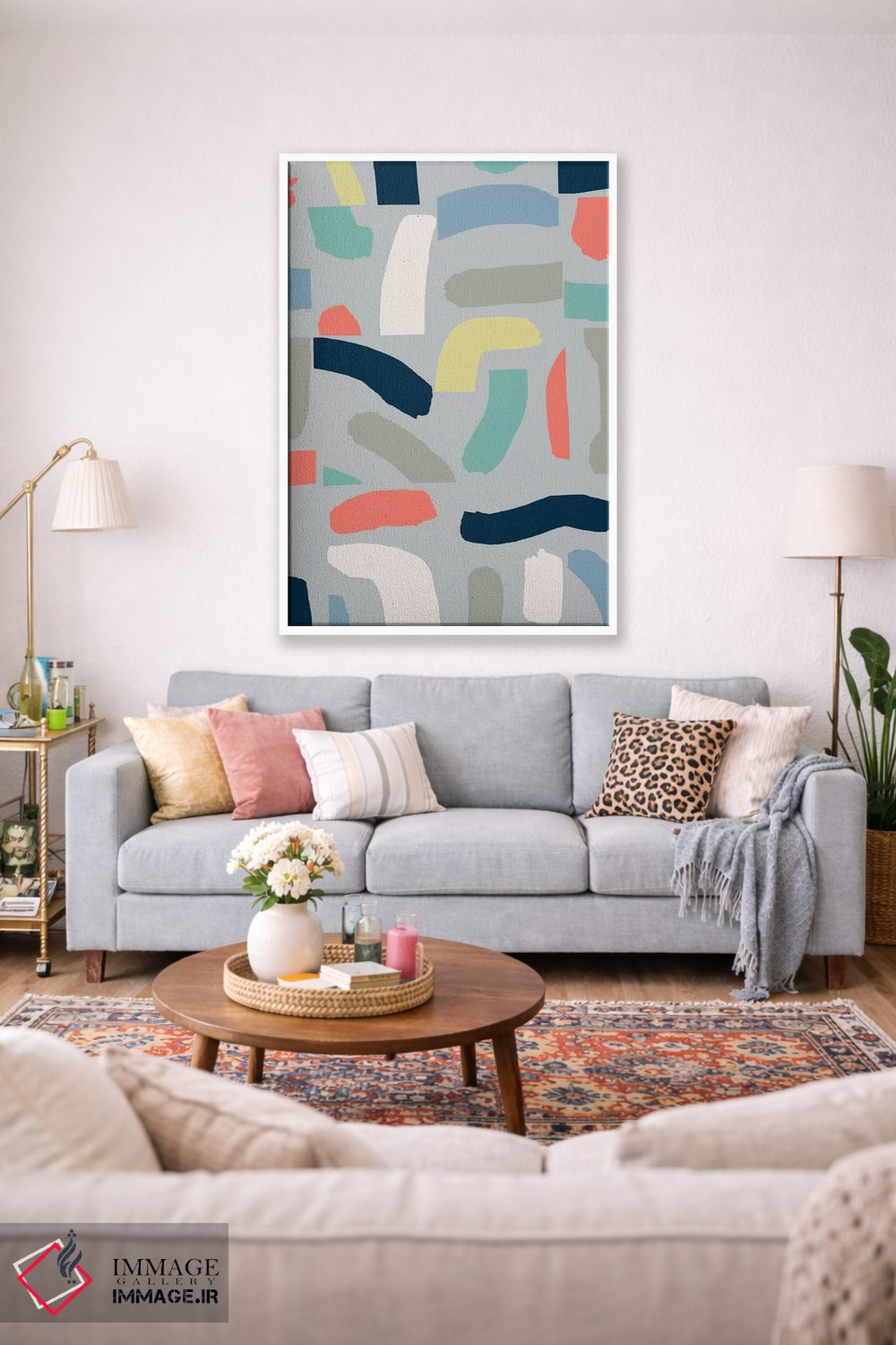 تابلو انتزاعی قلم مو کشی اثر نانسی مک کنزی - D1W