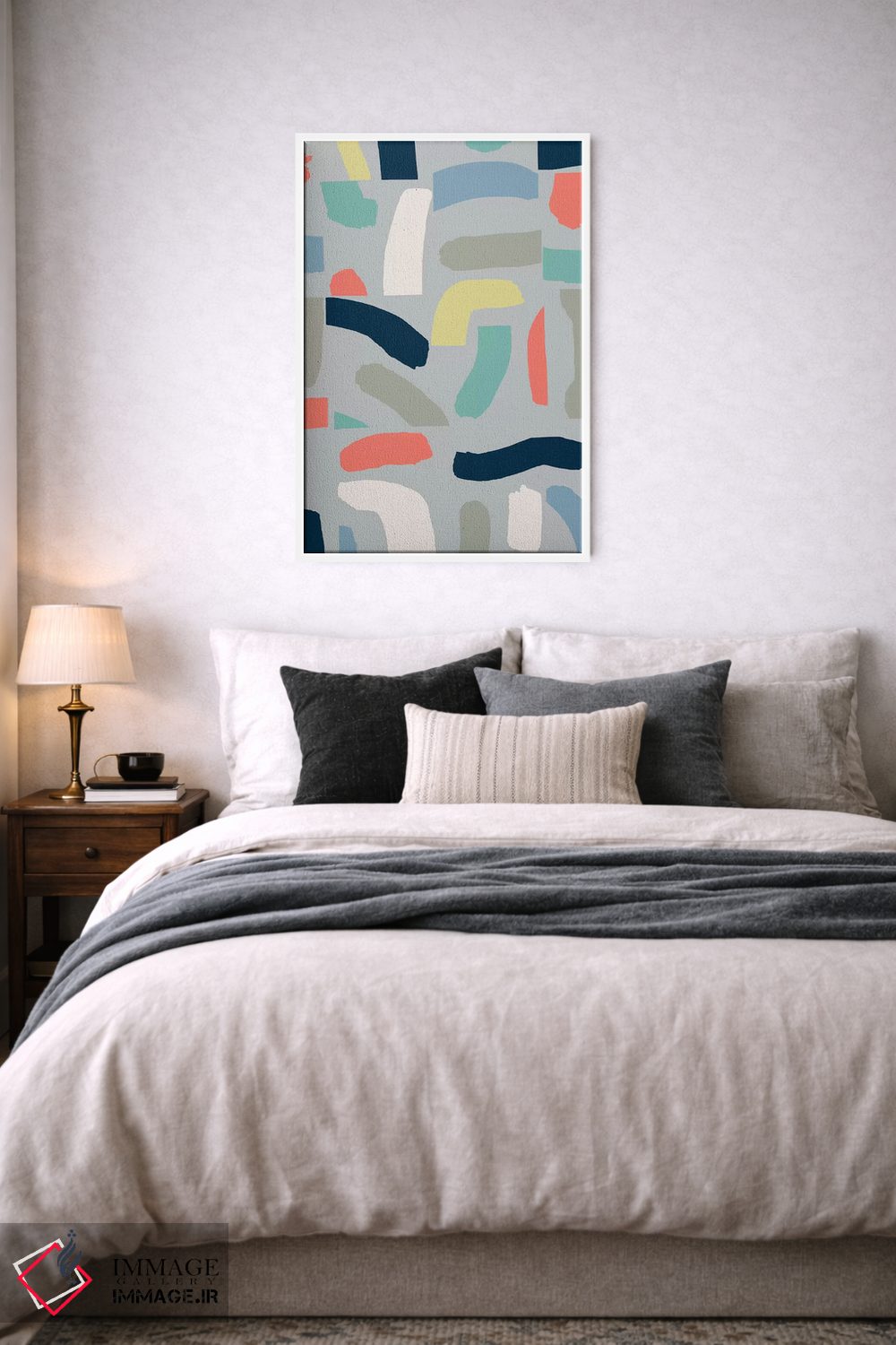 تابلو انتزاعی قلم مو کشی اثر نانسی مک کنزی - D4W