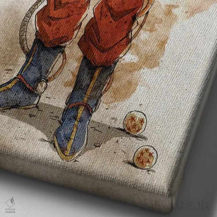 تابلو دکوراتیو گوکو زنگ زده اثر نیکو دی متیا - نمای نزدیک بافت بوم