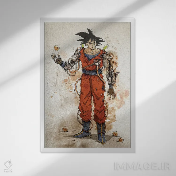 تابلو دکوراتیو گوکو زنگ زده اثر نیکو دی متیا - نمای قابدار سفید