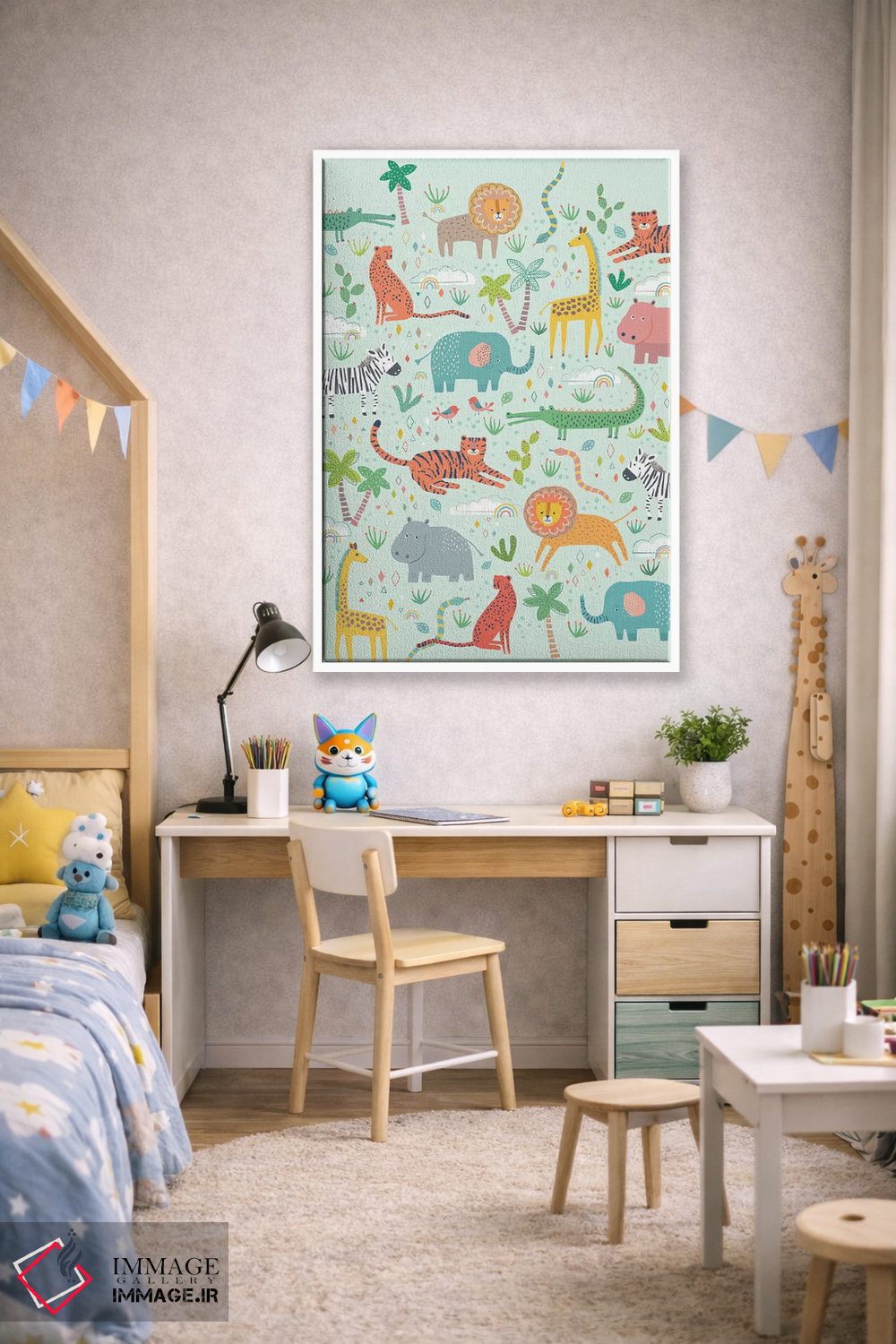 تابلو دکوراتیو دوستان جنگلی دو اثر نانسی مک کنزی - D1W