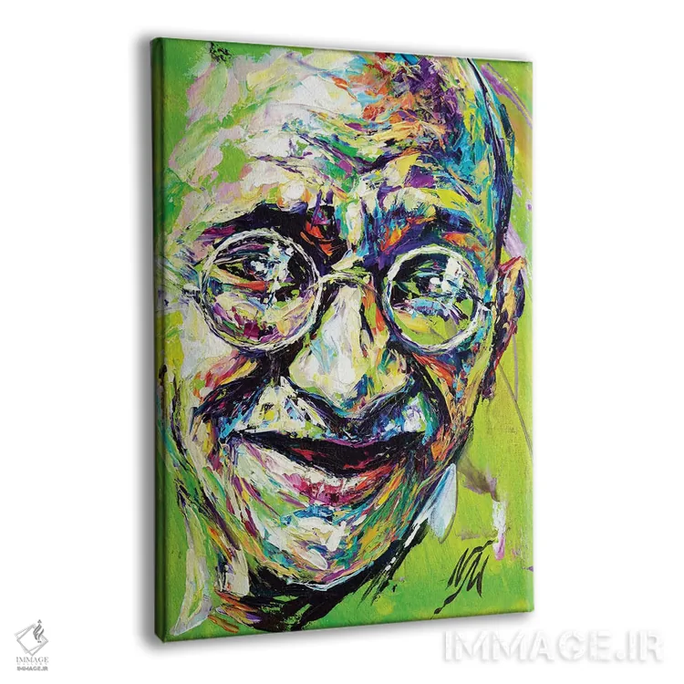 تابلو دکوراتیو مهاتما گاندی اثر ناتاشا میلیوس - نمای پرسپکتیو محصول