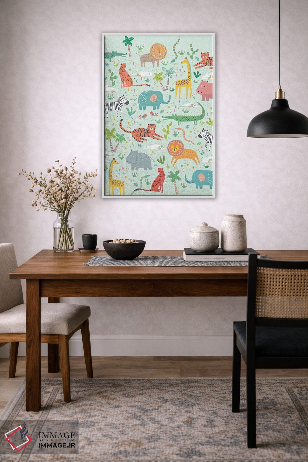 تابلو دکوراتیو دوستان جنگلی دو اثر نانسی مک کنزی - D3W