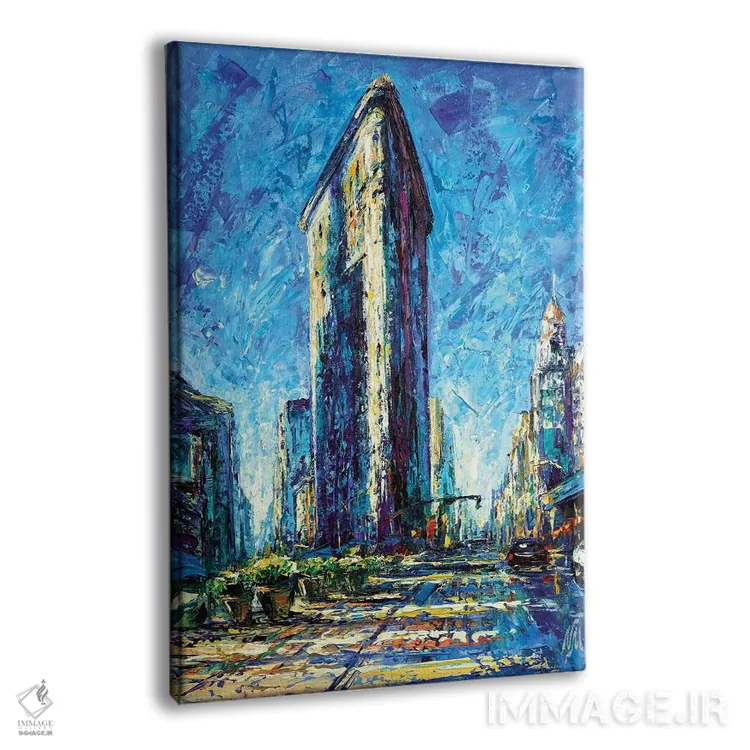 تابلو دکوراتیو ساختمان فلت آیرون اثر ناتاشا میلیوس - نمای پرسپکتیو محصول