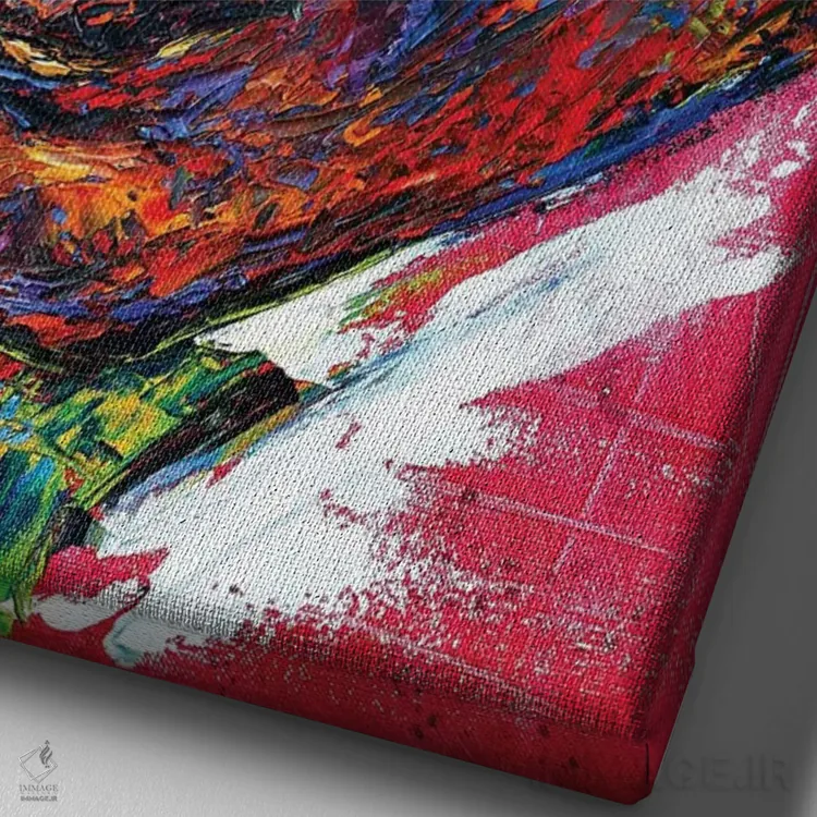 تابلو دکوراتیو مارتین لوتر کینگ اثر ناتاشا میلیوس - نمای نزدیک بافت بوم