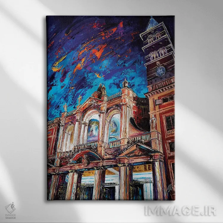 تابلو دکوراتیو کلیسای سانتا ماریا ماجوره اثر ناتاشا میلیوس - نمای روبهرو روی دیوار