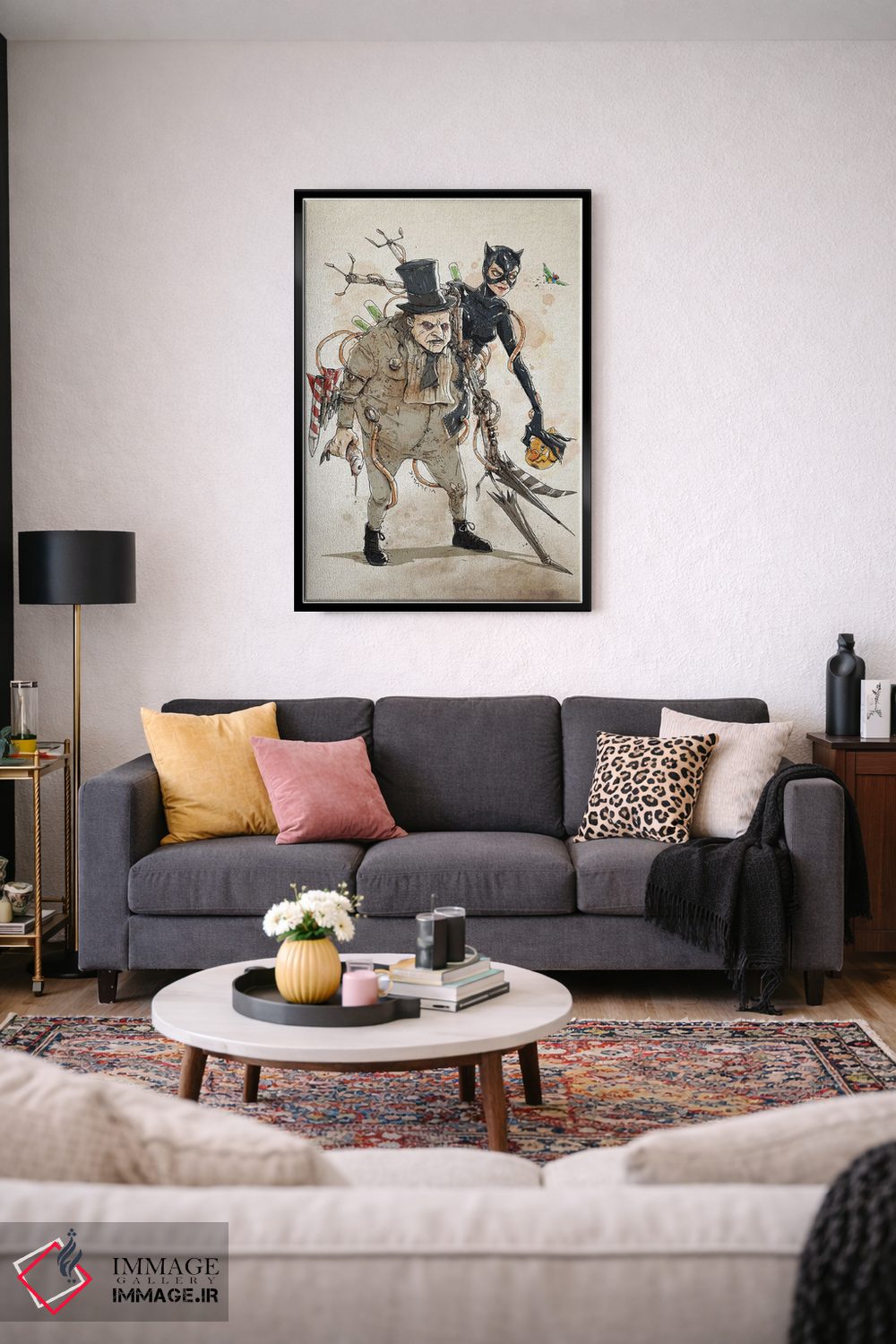 تابلو دکوراتیو دوپلوهای زنگ زده: زن گربه ای پنگوئن اثر نیکو دی متیا - D4B