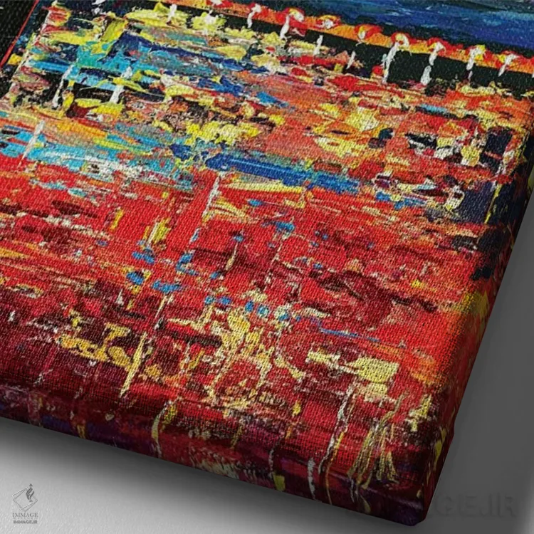 تابلو دکوراتیو پل کنگرس اونیو اثر ناتاشا میلیوس - نمای نزدیک بافت بوم