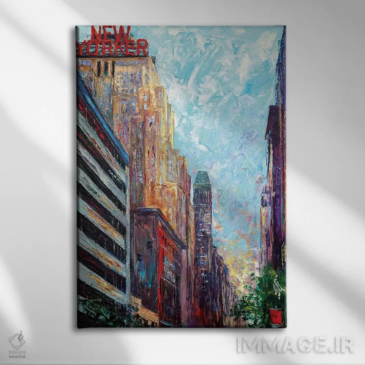 تابلو دکوراتیو نیویورکی اثر ناتاشا میلیوس - نمای روبهرو روی دیوار