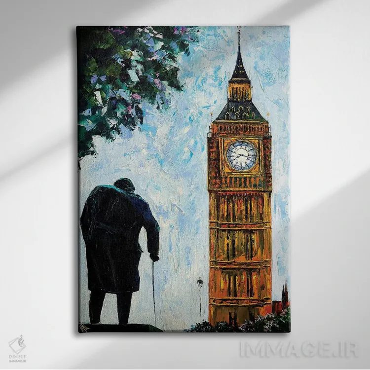 تابلو دکوراتیو بیگ بن اثر ناتاشا میلیوس - نمای روبهرو روی دیوار