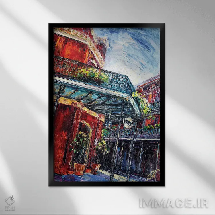 تابلو دکوراتیو موریل ها اثر ناتاشا میلیوس - نمای قابدار مشکی