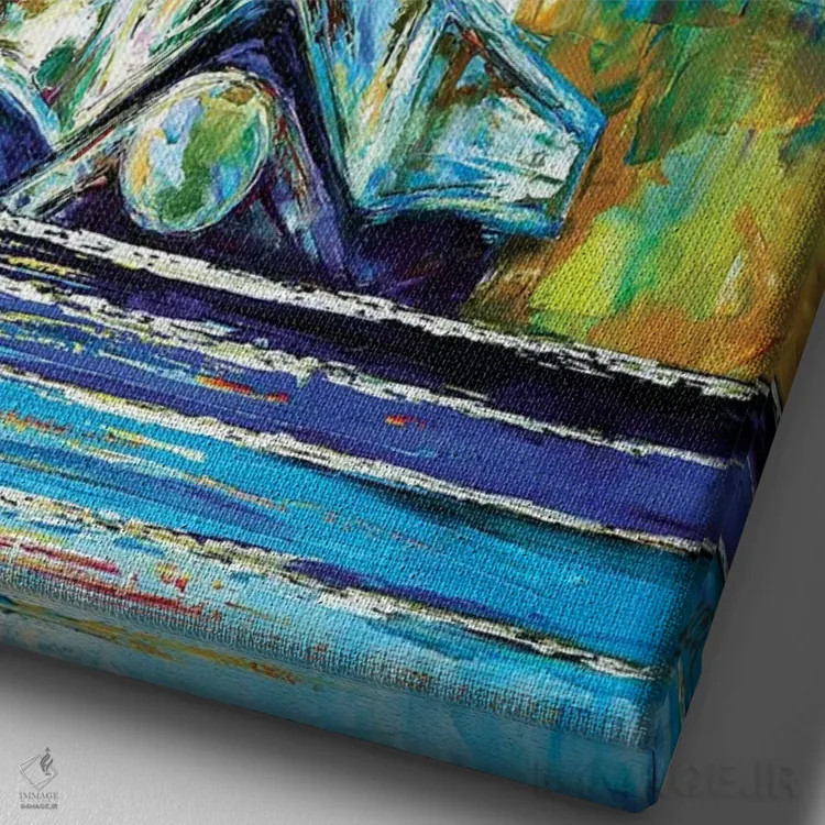 تابلو دکوراتیو نایک اثر ناتاشا میلیوس - نمای نزدیک بافت بوم