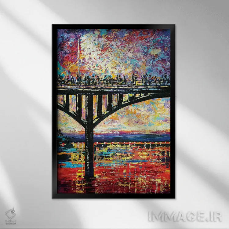 تابلو دکوراتیو پل کنگرس اونیو اثر ناتاشا میلیوس - نمای قابدار مشکی