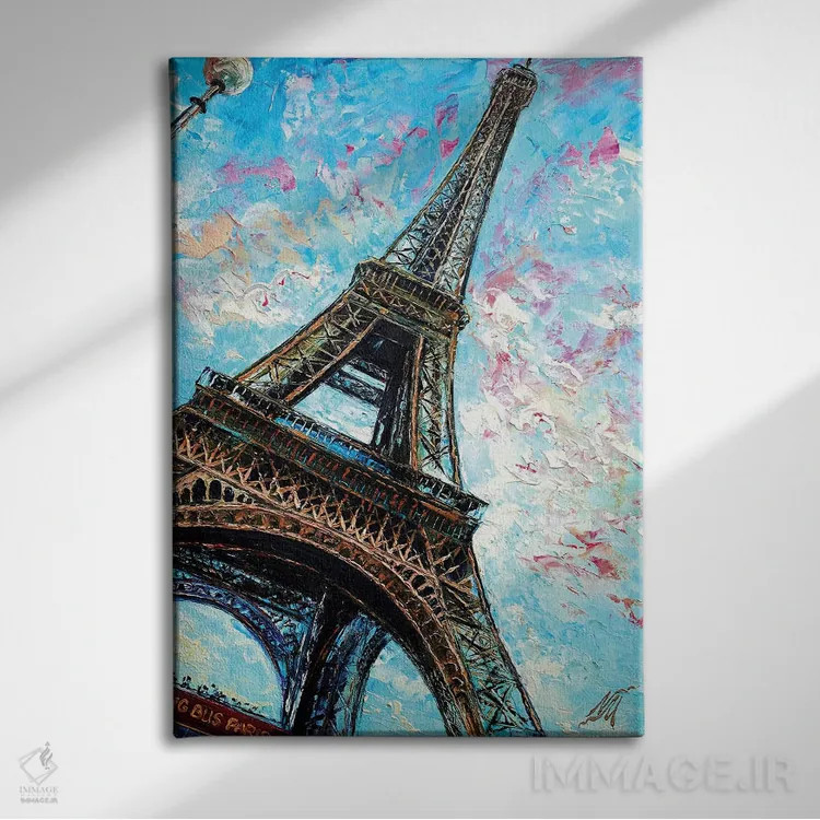 تابلو دکوراتیو Paris,منظره اتوبوس بزرگ، پاریس اثر ناتاشا میلیوس - نمای روبهرو روی دیوار