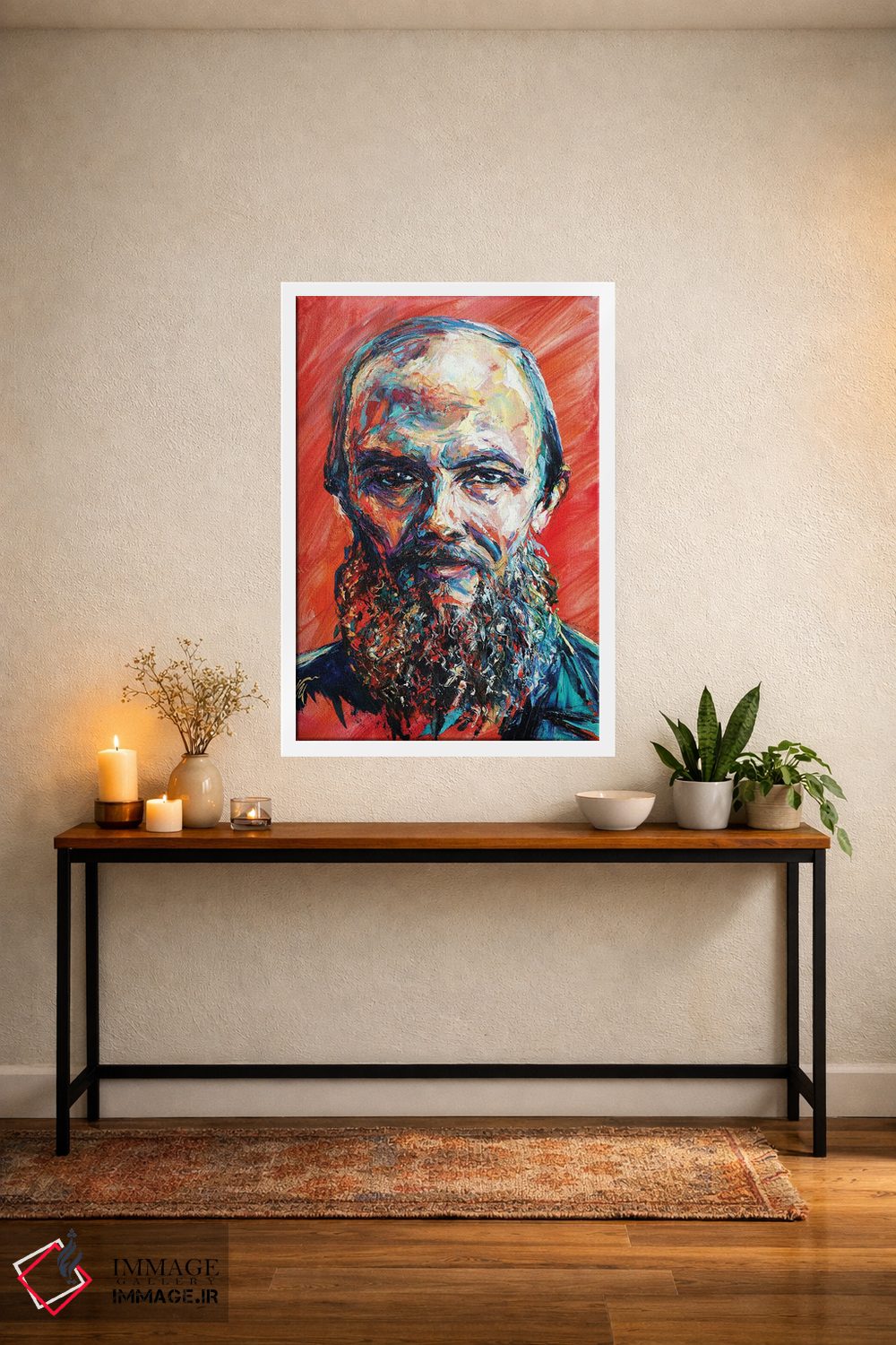 تابلو دکوراتیو فئودور داستایوفسکی اثر ناتاشا میلیوس - D3W