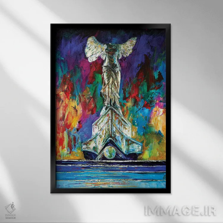 تابلو دکوراتیو نایک اثر ناتاشا میلیوس - نمای قابدار مشکی