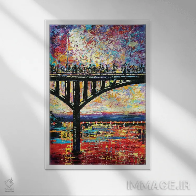 تابلو دکوراتیو پل کنگرس اونیو اثر ناتاشا میلیوس - نمای قابدار سفید